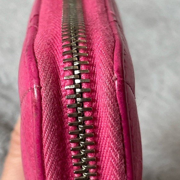 Chanel Pink Caviar Zip Around Quilted Leather Zip Around Long Wallet - Picture 14 of 16